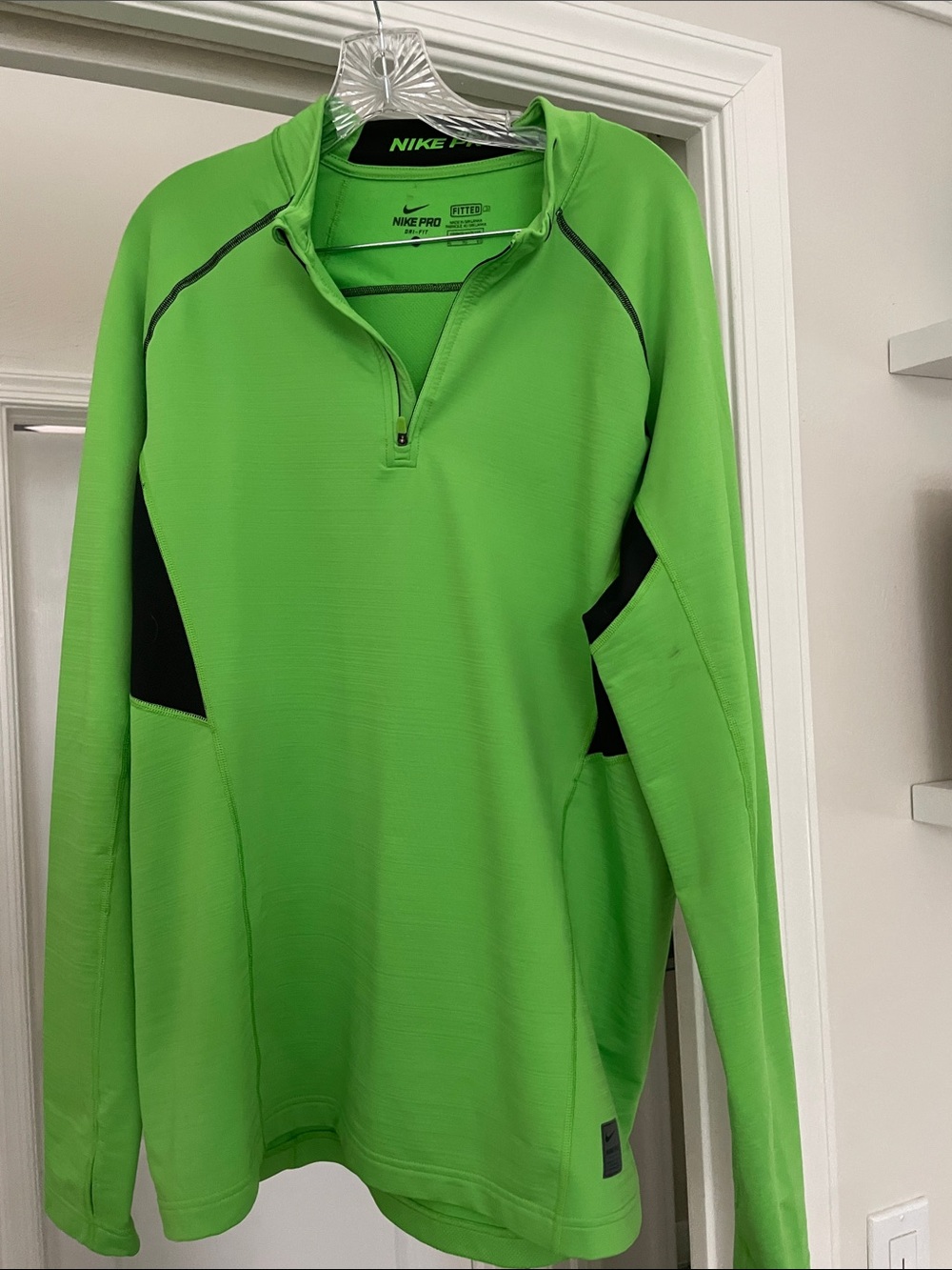 Nike Bright Green Quarter-Zip Performance Pullover